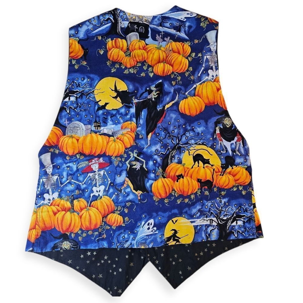 ๐โจโHandmade Vintage Reversible Halloween Vest โ Medium ๐ป - Picture 5 of 14